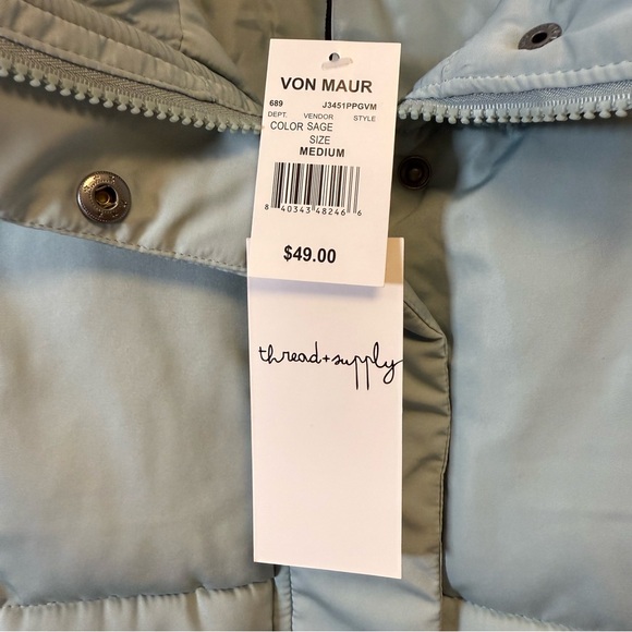 New! Thread & Supply ‘Issey’ Cropped Puffer Vest Women’s Size Medium - Picture 12 of 14